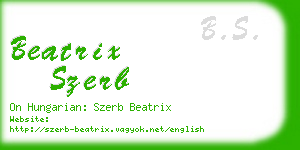 beatrix szerb business card